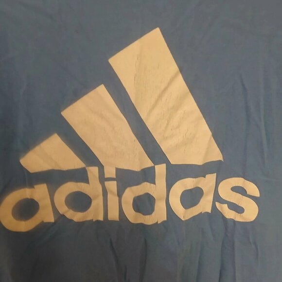 Adidas Logo Tee Golf Short Sleeve Cotton Shirt Mens Sz M Blue Style #ADVR2000 - Picture 4 of 14